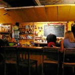 The nights at Sundog cafe can bring the least expected crowds together. (Rio Dulce, Guatemala)
