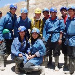 With students on their field trip to the mines in Cerro Rico. (Potosi, Bolivia)