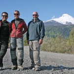 Photo op with Cecilia, Howard, & Osorno volcano. (Chile)