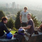 Up on the hills to watch the sunset. With James, Justin & co. (Medellin, Colombia)